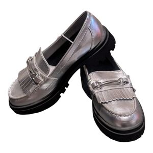 7 • Old Navy • Faux Leather Silver Tassel Chunky Loafer